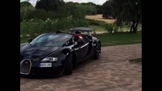 Cristiano Ronaldo Coming Home From Training Real Madrid With His Bugatti Veyron [upl. by Attenna180]