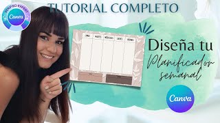 Planificador en Canva  Diseña tu propio planner semanal 💙 TUTORIAL CANVA 💙 [upl. by Rodmann551]