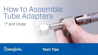 How to Assemble Tube Adapters 1″ and Under  Tech Tips  Swagelok 2020 [upl. by Ynaffit]