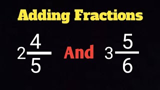 Learn how ow to add a mixed number to a fraction with unlike denominators [upl. by Eissahc]