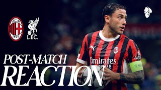 Postmatch reaction from Davide Calabria  AC Milan v Liverpool [upl. by Fulbright936]