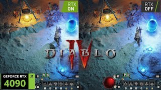 Diablo 4 Ray Tracing Update  Graphics and Performance Comparison  RTX 4090 4K [upl. by Marilla]