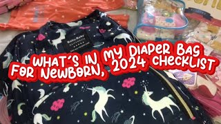 What’s in ny diaper bag for newborn 💛 Checklist 2024 [upl. by Dunlavy]