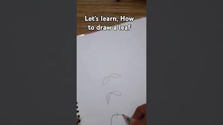 How to draw a leaf in easy drawing technique leafdrawing [upl. by Rotman]