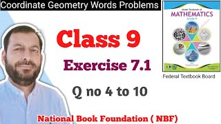 Class 9 Exercise 71 NBF Maths Ex 71 Class 9th federal board FBISE Math national Book foundation [upl. by Rikahs]