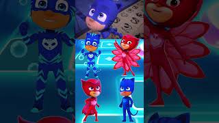 PJ Masks  CatBoy 🆚 Owlette 🆚 CatBoy 🆚 Owlette X Dance Song Tiles Hop EDM Rush shorts [upl. by Bertilla]