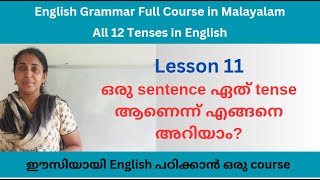 Tenses in English grammar Malayalam Class  English Grammar Course in Malayalam [upl. by Mckenzie557]