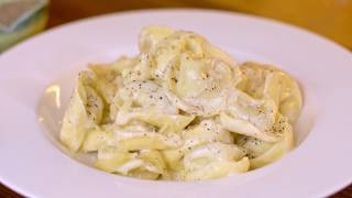 Tortellini in a Creamy Parmesan Sauce Recipe Just 3 Ingredients [upl. by Nelda527]