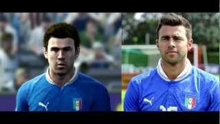 Pes 2013  Facce della Nazionale Italiana  Faces Italy HD [upl. by Ax]