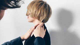 how to cut layered bob  haircut tutorial [upl. by Aicnetroh]