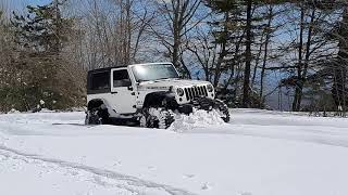 Jeep Wrangler jk Rubicon RIPP Supercharged on the Deep Snow [upl. by Corene]