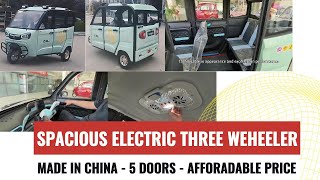 Chinese Made Passenger electric threewheeler with 5 Doors and Four Seats  Best amp Aforadable Price [upl. by Sharona]