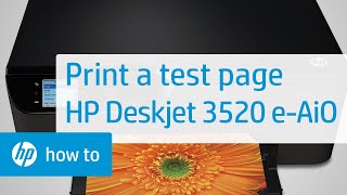 Printing a Test PageHP Deskjet 3520 eAllinOne Printer  HP [upl. by Droc]