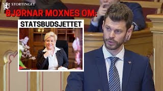 Bjørnar Moxnes R om statsbudsjettet 2019 [upl. by Columba]