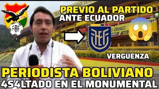 PERIODISTA BOLIVIANO FUE 4S4LTAD0 EN LOS EXTERIORES DEL MONUMENTAL PREVIO AL PARTIDO ANTE BOLIVIA [upl. by Oretna301]