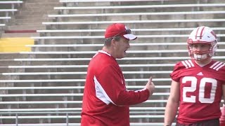 Badger football begins spring practice [upl. by Ritch607]