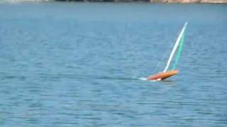 RC Sailboat T50 at full RC sailing speed [upl. by Krystin]