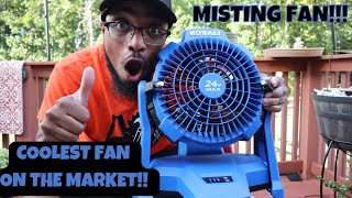 Kobalt 7in 3Speed Indoor or Outdoor Blue Misting Stand Fan REVIEW [upl. by Ear]