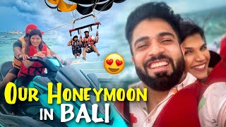 Our Honeymoon in Bali 😍 Part 1  Kavyang Honeymoon Vlog 😍 [upl. by Airamak991]