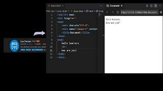 html live preview in vs code using extension [upl. by Cammie365]