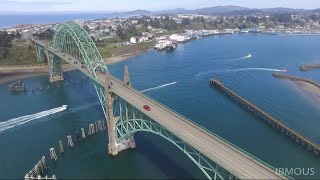 Yaquina Bay Aerial Views  Newport Oregon [upl. by Ainav]