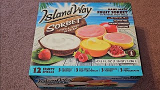 Costco Sale Item Review Island Way Sorbet with a Touch of Cream Taste Test [upl. by Nirrol788]