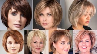 Super Flattering Short Haircuts amp Styls for Round Faces to Appear Leaner amp More Oval For Women 2022 [upl. by Klemens]