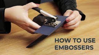 How to Use Embossers [upl. by Dej]