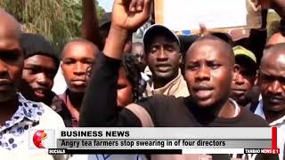 CHAOS AT TEGAT TEA FACTORY IN KERICHO Angry tea farmers stop swearing in of four directors [upl. by Teryn]