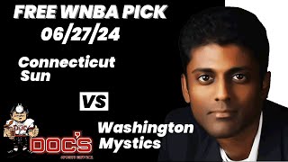 WNBA Pick  Connecticut Sun vs Washington Mystics Prediction 6272024 Free Best Bets amp Odds [upl. by Anauj]