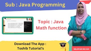 Java Math function  Java Programming  Toshib Tutorial’s [upl. by Ellecrad]