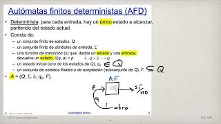 Tema 2 Autómatas Finitos Deterministas [upl. by Drooff]