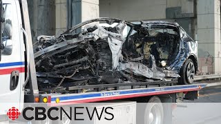 4 killed in singlecar crash in downtown Toronto [upl. by Tawney]