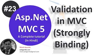 23 Validation in MVC with strongly binding  mvc tutorial for beginners in net c [upl. by Ehcropal]