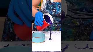 Pour  RING🤨Will It Work abstractpainting fluidartist acrylicpouring art fluidpouring shorts [upl. by Einej]