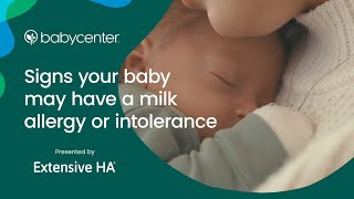 Signs your baby may have a milk allergy or intolerance  Ad Content for Extensive HA [upl. by Alegnave]