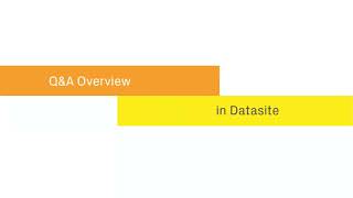 Data Room Software Tutorial  QampA Overview in Datasite Diligence™ [upl. by Dominus]