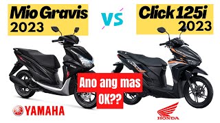 Yamaha MIO Gravis 2023 vs Honda Click 125i 2023  Side by Side Comparison  Quick SpecsPrice  2023 [upl. by Idnal]