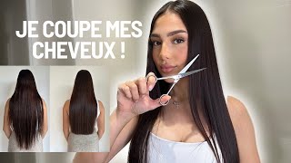 COUPER SES CHEVEUX DROITS TOUTE SEULE  coupe soin botox amp entretien [upl. by Joellen728]