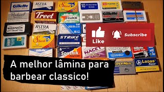 Qual a melhor lâmina para barbear clássico Navalhete e Barbeador antigo tipo Safety Razor [upl. by Kazmirci]