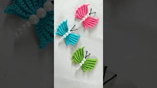 AMIGURUMI CROCHET BUTTERFLY AKSESORIS KUPUKUPU RAJUTDIY TUTORIAL [upl. by Nelleyram]