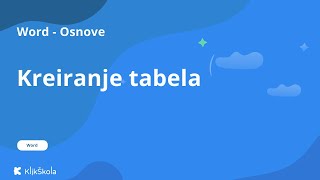 9 Kreiranje tabela u Wordu [upl. by Ttemme]