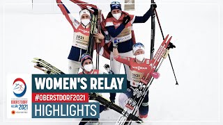 Norway regain the title  Womens Relay  2021 FIS Nordic World Ski Championships [upl. by Siobhan961]