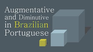 Augmentative and Diminutive in Brazilian Portuguese  Nouns Lesson [upl. by Tamera]