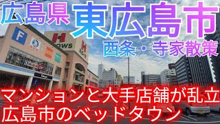 東広島市ってどんな街 20万人都市の広島市のベッドタウン！マンションと商業施設が入り交じる中心市街地・西条から寺家へ【広島県】2023年 [upl. by Groh148]