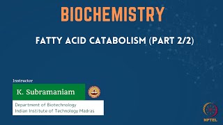 Fatty acid catabolism Part 22 [upl. by Lussi]