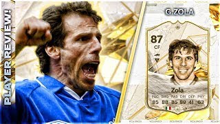 FINESSE SHOT MASTER ICON 87 RATED GIANFRANCO ZOLA PLAYER REVIEW  EA FC25 ULTIMATE TEAM [upl. by Arelus]