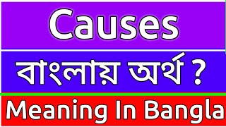 Causes Meaning In Bengali  Causes Meaning In Bangla  Causes Ortho Ki  Causes শব্দের বাংলা অর্ [upl. by Bernadette]