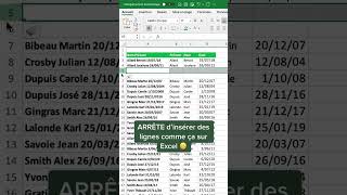 Comment insérer des lignes sur Excel [upl. by Irneh]