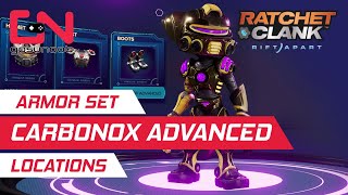 CARBONOX Advanced Armor Set Locations  Ratchet and Clank Rift Apart [upl. by Aenad]